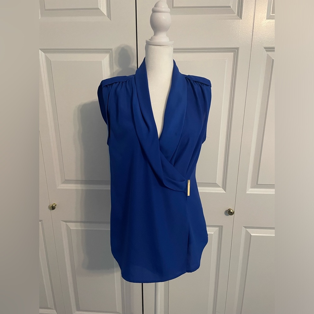 Ann Taylor Sleeveless Criss Cross Front Blouse